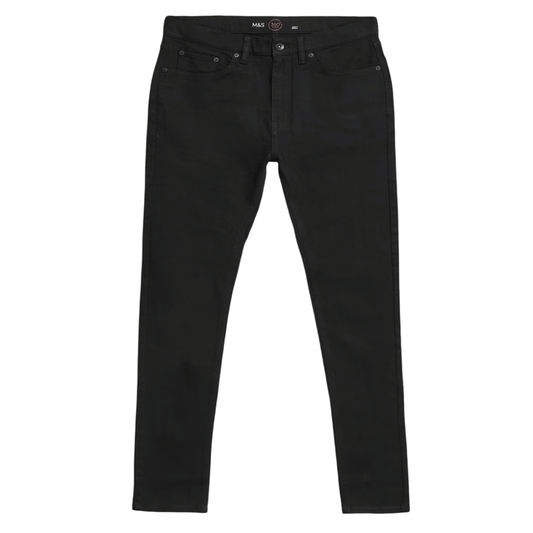 Black Skinny Fit Flex Stretch Plus Size Jeans PSM-9262