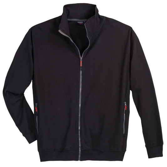 Black Stand-Up Collar Terry Jacket PSM-8698