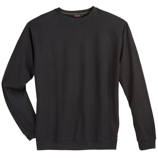 Black Terry Big Size Crewneck Sweatshirt PSM-8684