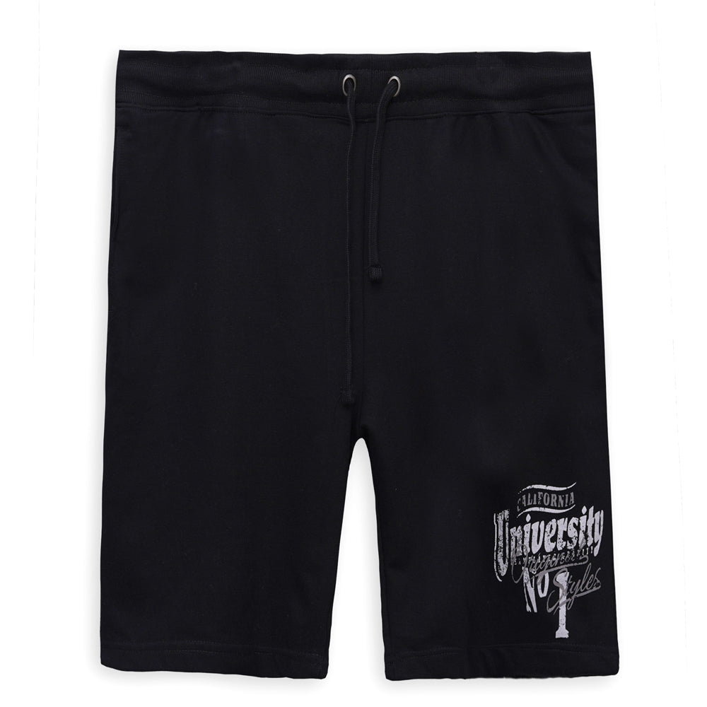 Black Terry Big Size Shorts PSM-8202