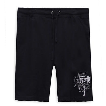 Black Terry Big Size Shorts PSM-8202