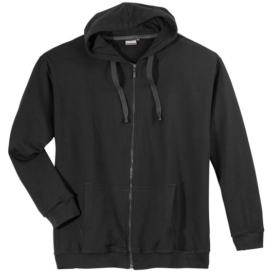 Black Terry Big & Tall Zipper Hoodie PSM-8709