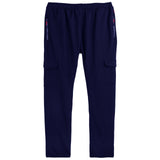 Navy Blue Terry Comfy Cargo Pants PSM-8793