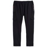 Black Terry Comfy Cargo Pants PSM-8792