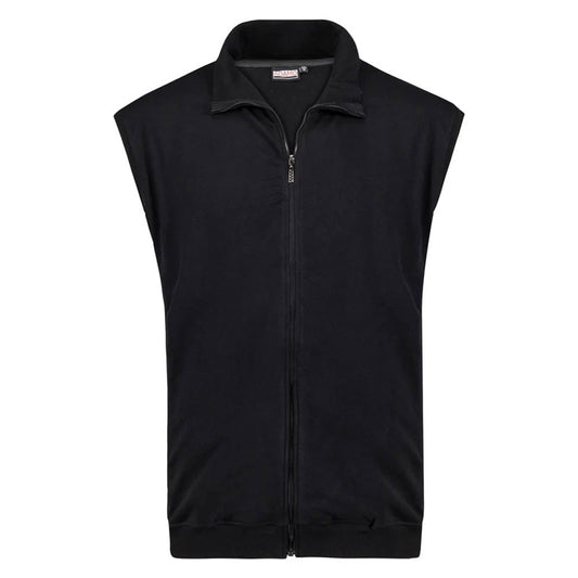 Black Terry Sleeveless Zipper Jacket PSM-8708