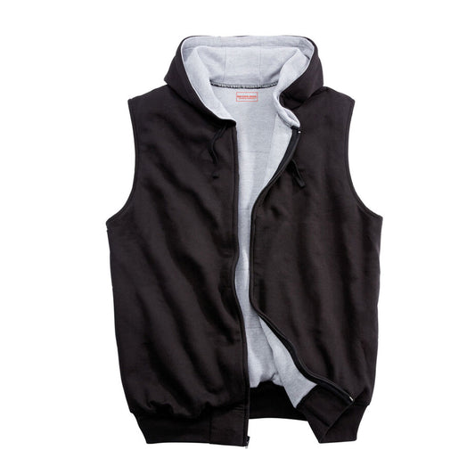 Black Thermal Fleece Vest Hoodie PSM-8931