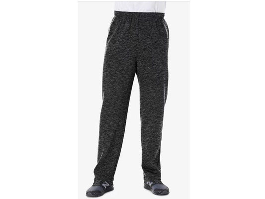 Black White Heather Fleece Big Size Open Bottom Trouser PSM-5039