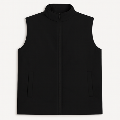 Black Plus-Size Sleeveless Puffer Jacket PSM-10002
