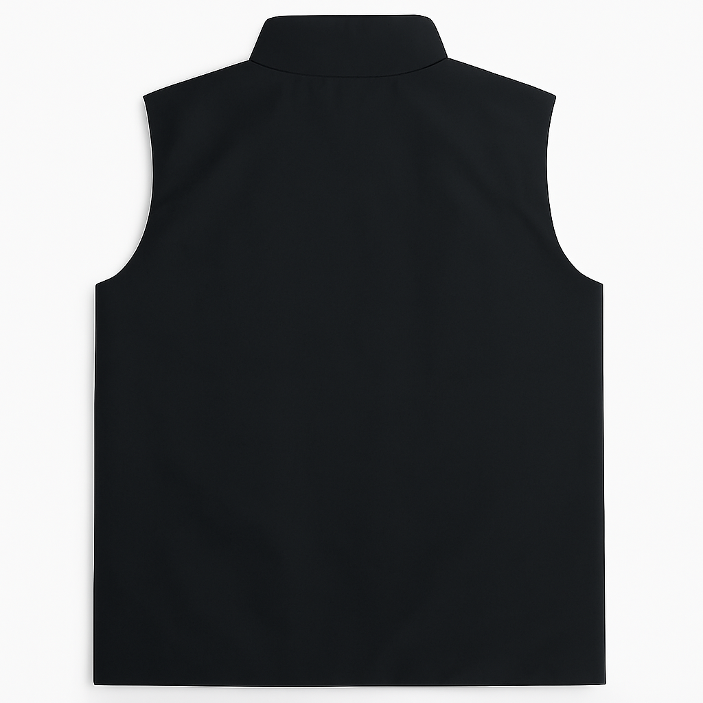 Black Plus-Size Sleeveless Puffer Jacket PSM-10002