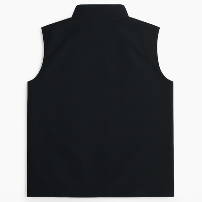 Black Plus-Size Sleeveless Puffer Jacket PSM-10002