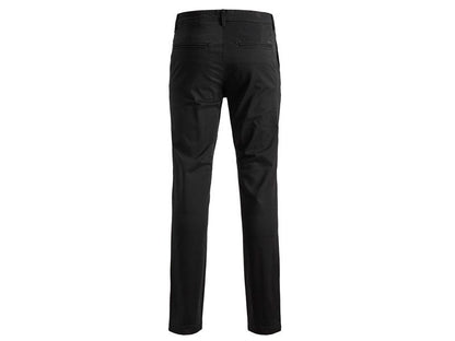 Black Cotton Slim Fit Chino Pants PSM-6778