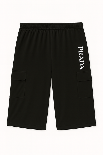Black Dri-Fit Plus Size Cargo Shorts PSM-9765