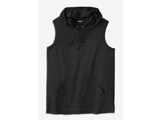 Black Lightweight Jersey Muscle Hoodie Tee PSM-5392