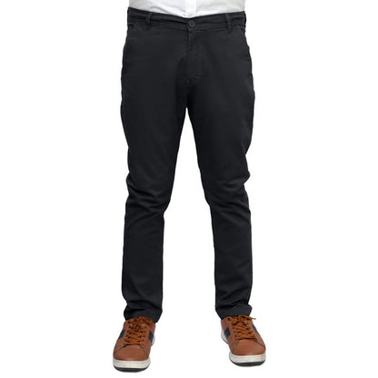 Black Straight Fit Regular Cotton Pant PSM-9074