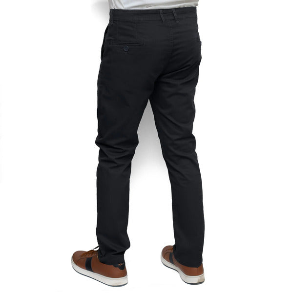 Black Straight Fit Regular Cotton Pant PSM-9074