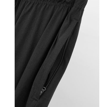 Black UrbanEase Plus Jersey Trousers With Zip Pockets PSM-8084