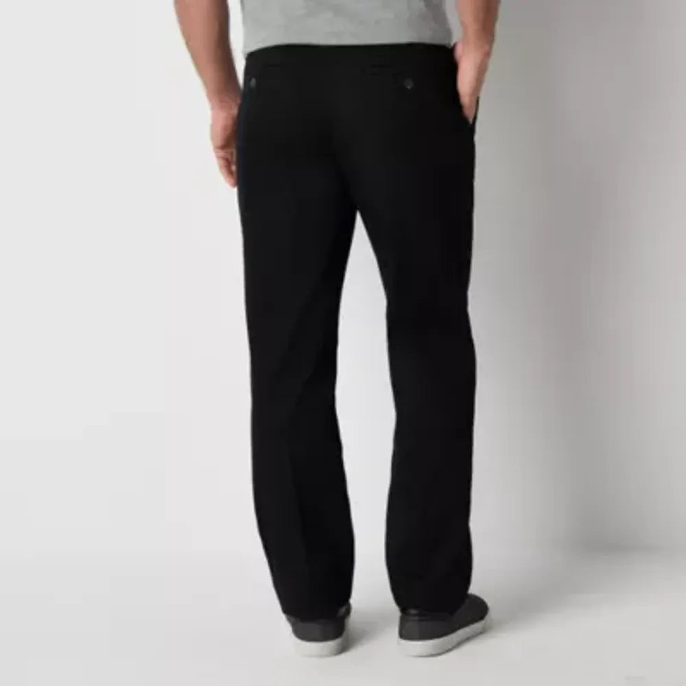 Black Easy Care Classic Fit Flat Front Pant PSM-8841