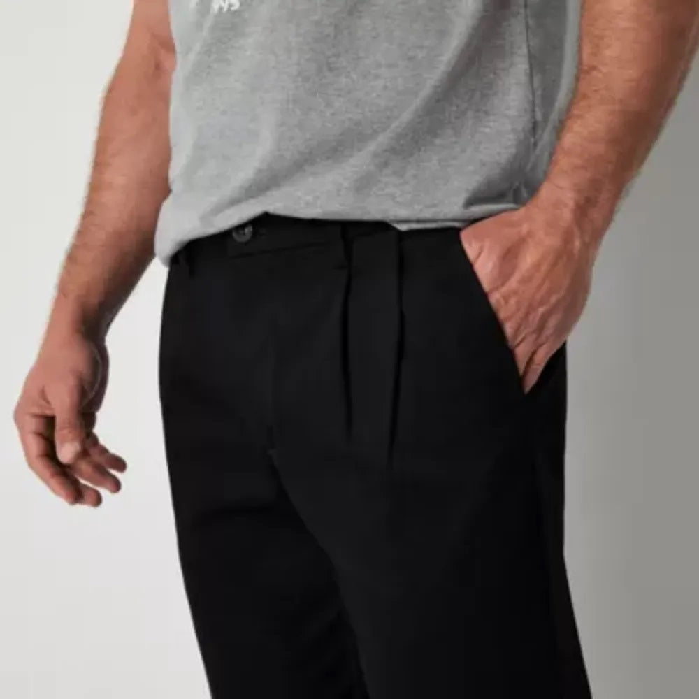 Black Easy Care Classic Fit Flat Front Pant PSM-8841