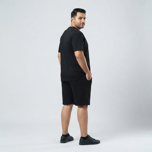 Black 78 Graphic Co-Ord Set made from 420 GSM Interlock Fabric