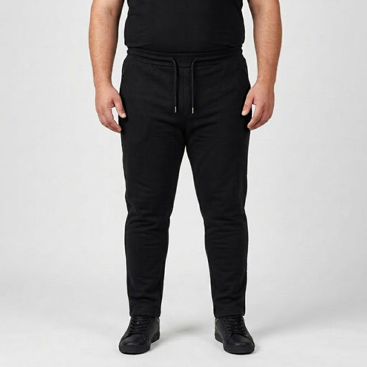 Black Big & Tall Jersey Trouser with elastic waistband and drawstring