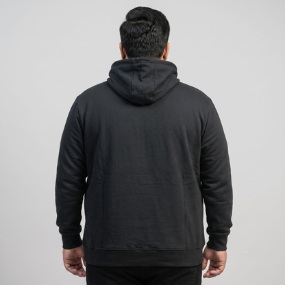 Black Essential Plus Size Hoodie PSM-10451