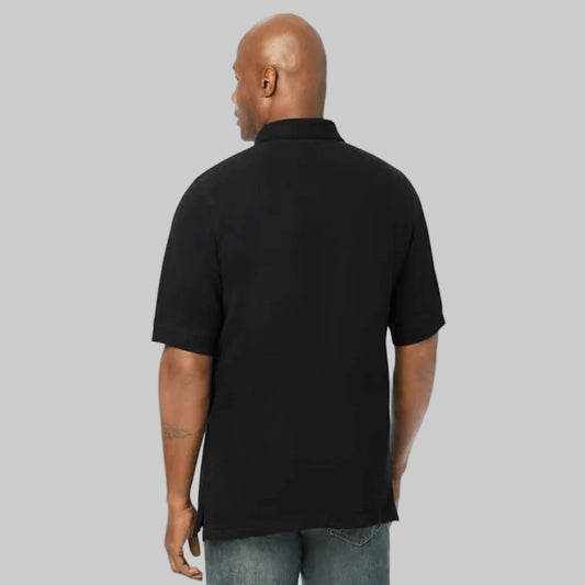 Black Flag Shrink-Less Piqué Polo Shirt in premium shrink-less piqué fabric featuring a classic polo collar, button placket, and regular fit for everyday wear.