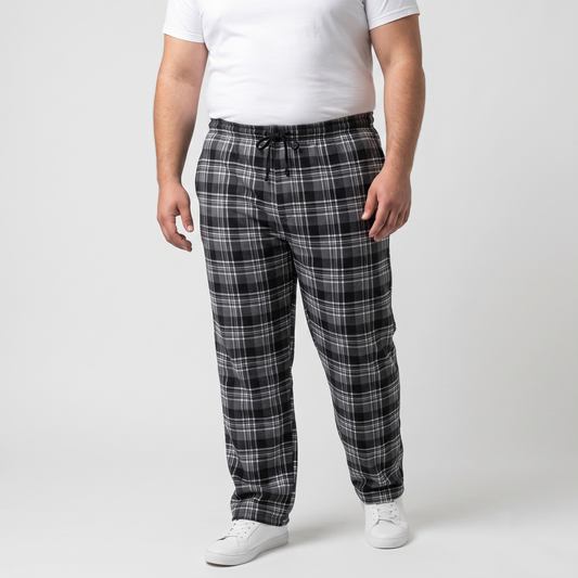 Black Flannel Plaid Pajama Pants PSM-5614