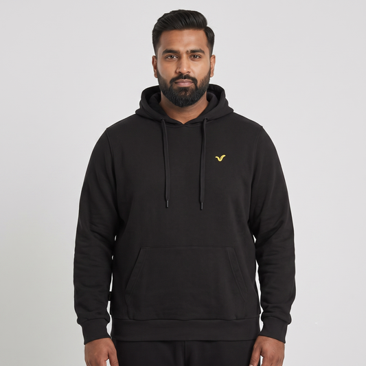 Black Fleece Big Size Over Head Hoodie PSM-4248