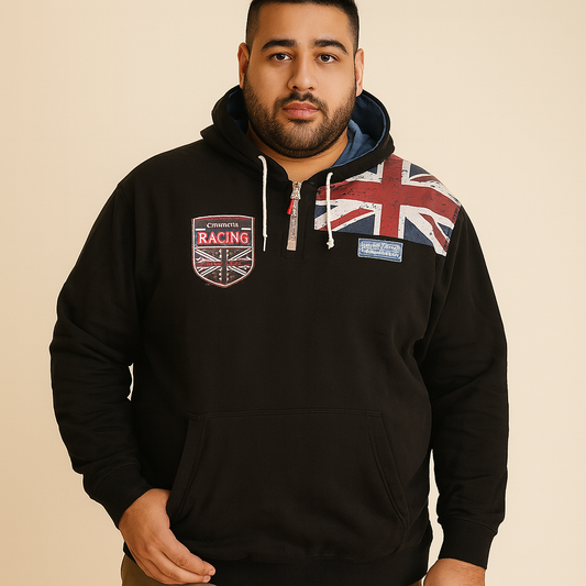Black Fleece Big Size Zipper Hoodie PSM-4700