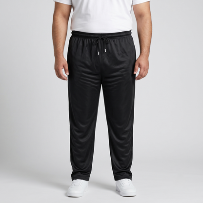 Black Mesh Polyester Plus Size Trouser PSM-9081