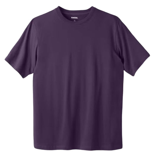 Blackberry Big & Tall Shrink-Less Crewneck Cotton T-Shirt