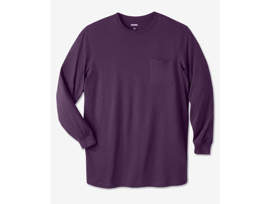 Blackberry Big Size Long Sleeve Crewneck T-Shirt PSM-7451