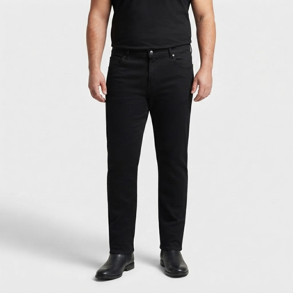 Classic Black Cotton Pants for Men – Comfortable Everyday Cotton Trousers 