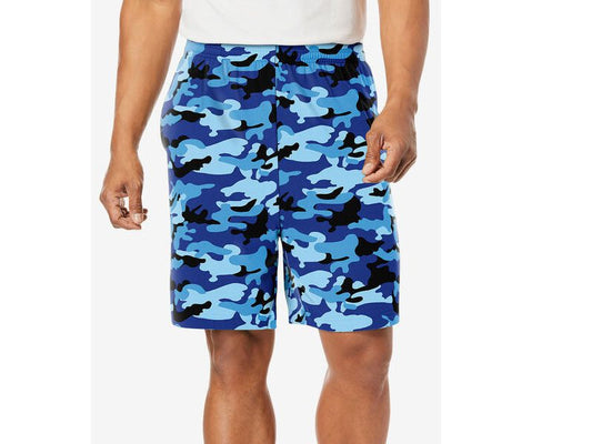 Blue Camo Lightweight Jersey B Grade Shorts PSM-5612B