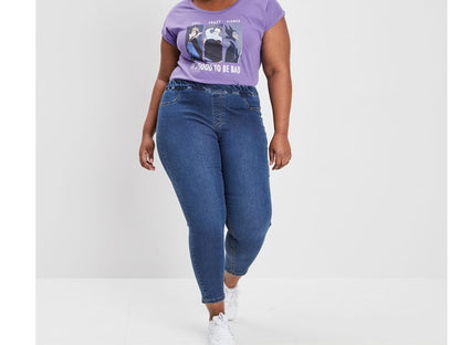 Blue Denim Plus Size Women Jegging PSW-6153