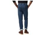 Blue Straight Fit Pull On Waistband Terry Jeans PSM-7618