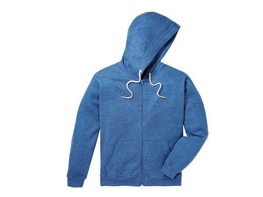 Blue Fleece Big Size Zipper Hoodie PSM-5016