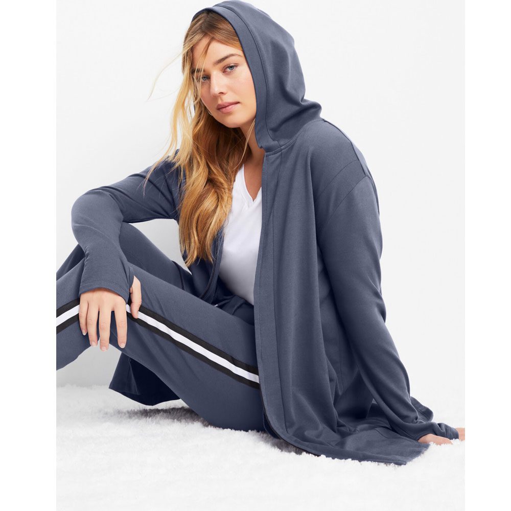 Blue Haze Zip-Up French Terry Hoodie PSW-7751