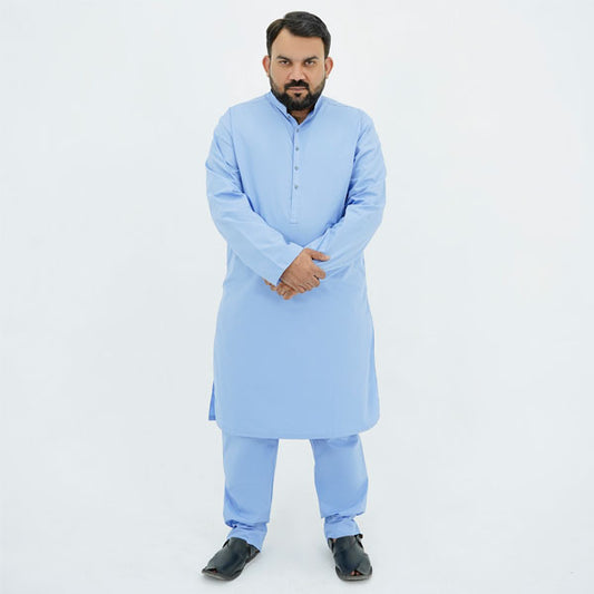 Light Blue Plus Size Kurta Pajama PSM-9062