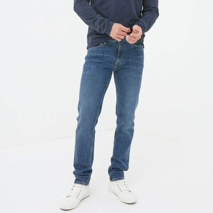 Blue Wash Straight Fit Cotton Jeans PSM-8946