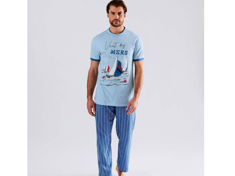 Blue Wind Of The Sea Pajama Set PSM-7050