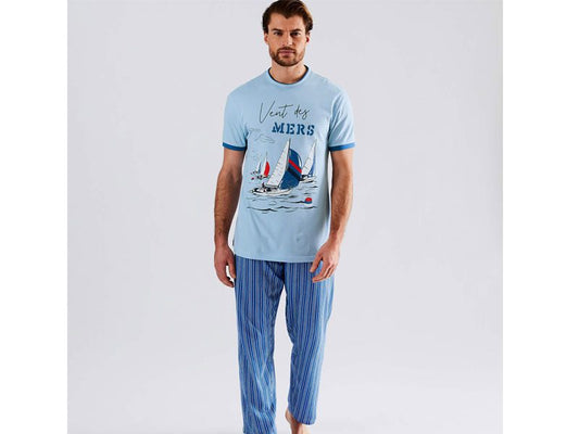 Blue Wind Of The Sea Pajama Set PSM-7050