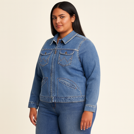 Blue Denim Heritage Zip Jacket PSW-7535