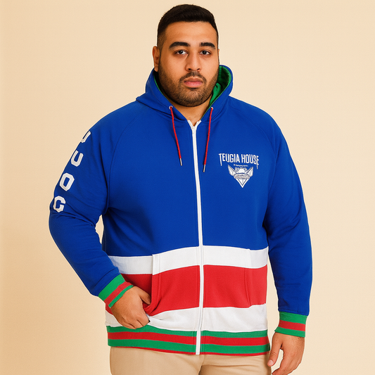 Blue Fleece Big Size Fashion Hoodie PSM-3821