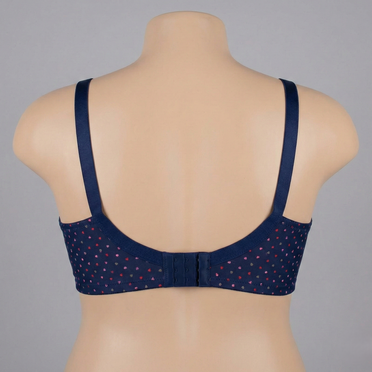 Blue Heart Print Plus Size Wireless Bra PSW-10805