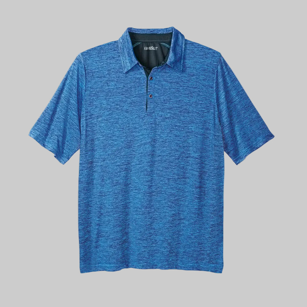 Blue Marl Moisture Wicking Polo Shirt PSM-8064