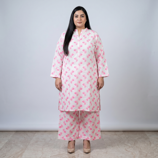 Blush Petal Printed Co-ord Set PSW-11151