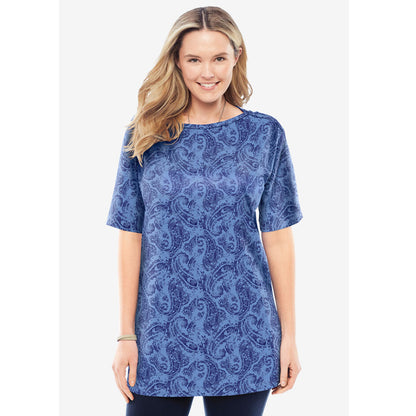 Boatneck Tunic Perfect Printed Boatneck Tunic PSW-8264