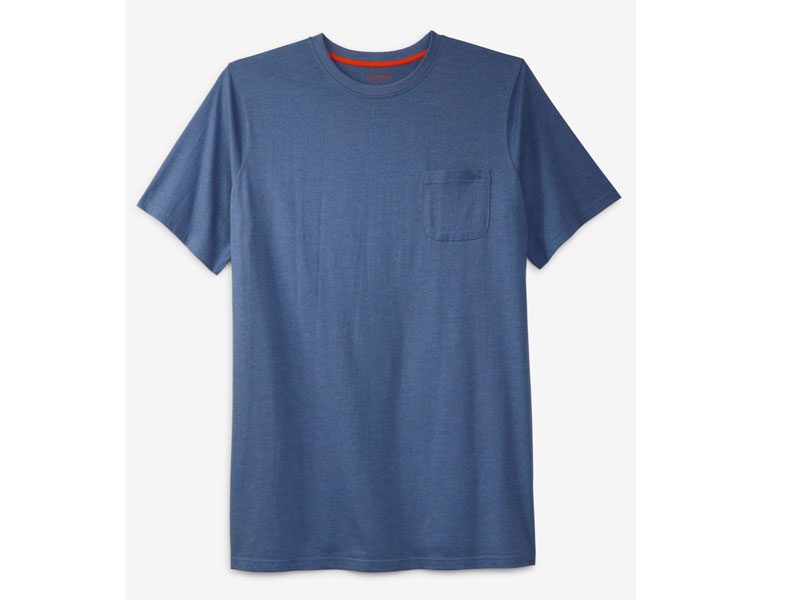 Slate Blue Big & Tall Pocket Crewneck T-Shirt PSM-3647