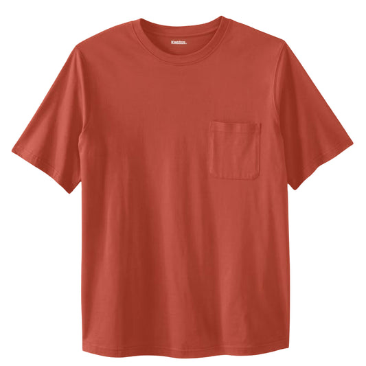 Brick Big & Tall Crewneck T-Shirt with Chest Pocket 